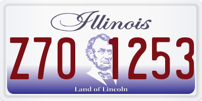 IL license plate Z701253