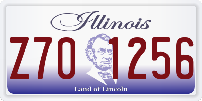 IL license plate Z701256