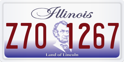 IL license plate Z701267