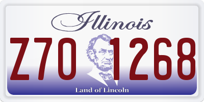 IL license plate Z701268