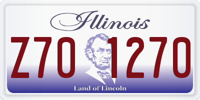 IL license plate Z701270
