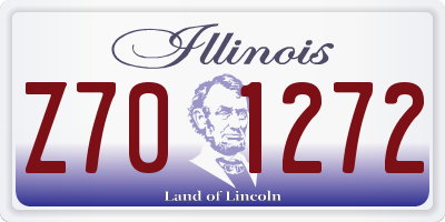 IL license plate Z701272