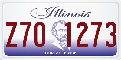 IL license plate Z701273