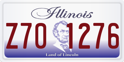 IL license plate Z701276
