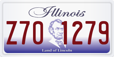 IL license plate Z701279