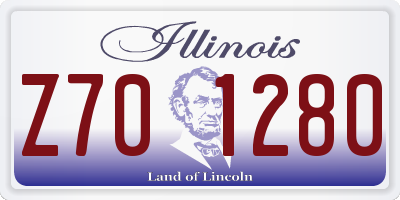 IL license plate Z701280