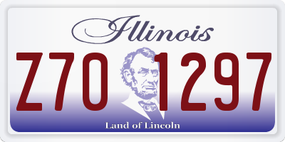 IL license plate Z701297
