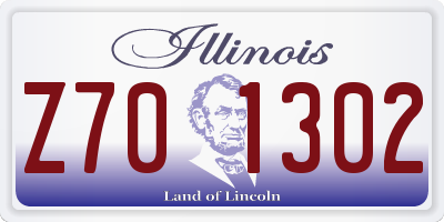 IL license plate Z701302