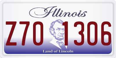 IL license plate Z701306
