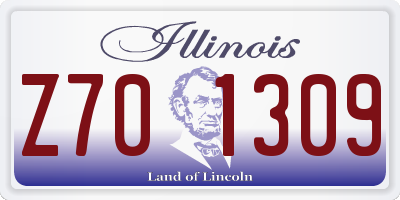 IL license plate Z701309
