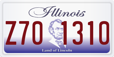 IL license plate Z701310