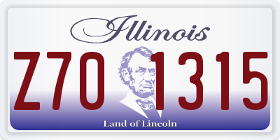 IL license plate Z701315
