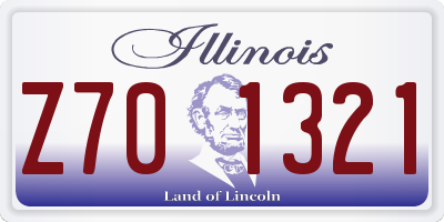 IL license plate Z701321
