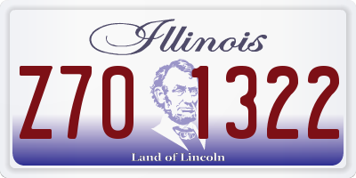 IL license plate Z701322