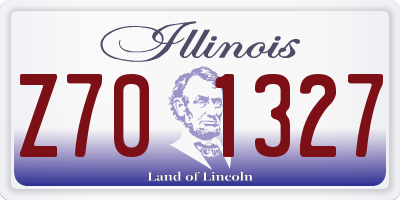 IL license plate Z701327