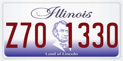IL license plate Z701330