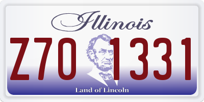 IL license plate Z701331