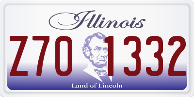 IL license plate Z701332