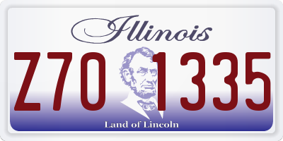 IL license plate Z701335
