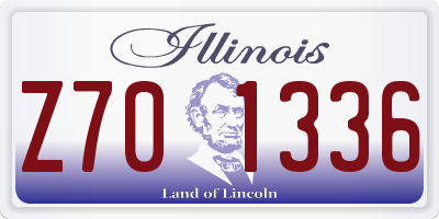 IL license plate Z701336