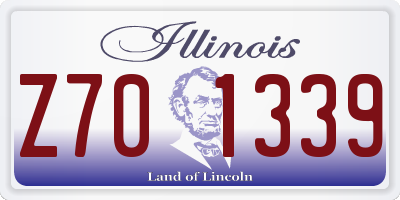 IL license plate Z701339