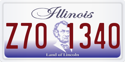 IL license plate Z701340