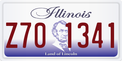IL license plate Z701341
