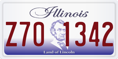 IL license plate Z701342