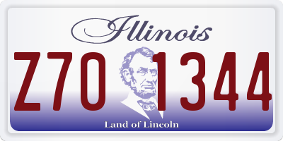 IL license plate Z701344