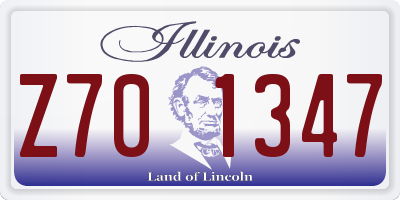 IL license plate Z701347