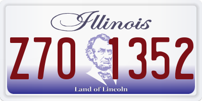 IL license plate Z701352