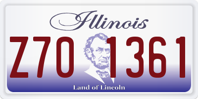 IL license plate Z701361