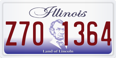 IL license plate Z701364
