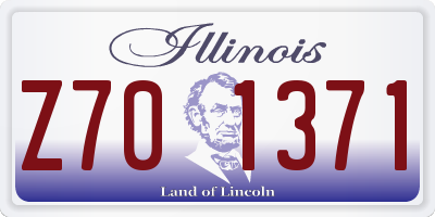 IL license plate Z701371