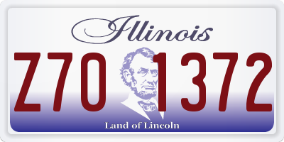 IL license plate Z701372