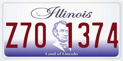IL license plate Z701374