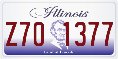 IL license plate Z701377