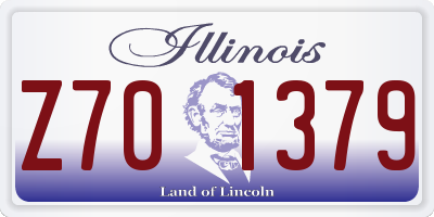 IL license plate Z701379