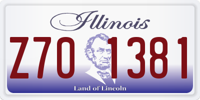 IL license plate Z701381
