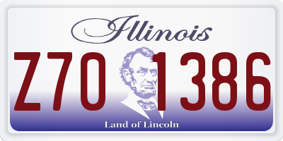 IL license plate Z701386
