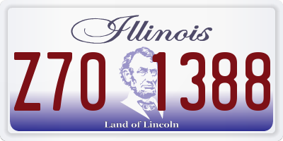 IL license plate Z701388
