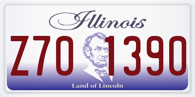 IL license plate Z701390