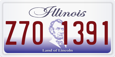 IL license plate Z701391