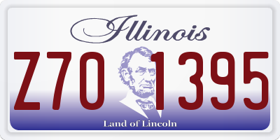 IL license plate Z701395