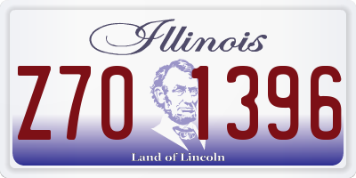 IL license plate Z701396