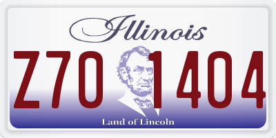 IL license plate Z701404