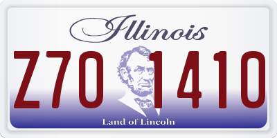 IL license plate Z701410