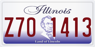 IL license plate Z701413