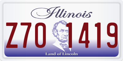 IL license plate Z701419