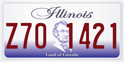 IL license plate Z701421